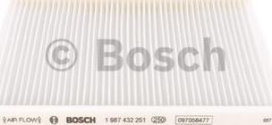 BOSCH 1 987 432 251 - Фільтр, повітря у внутрішній простір autozip.com.ua