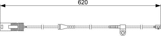 BOSCH 1 987 474 955 - Сигналізатор, знос гальмівних колодок autozip.com.ua