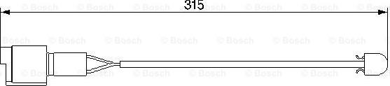 BOSCH 1 987 474 951 - Сигналізатор, знос гальмівних колодок autozip.com.ua