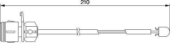 BOSCH 1 987 474 938 - Сигналізатор, знос гальмівних колодок autozip.com.ua