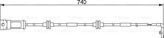 BOSCH 1 987 474 933 - Сигналізатор, знос гальмівних колодок autozip.com.ua