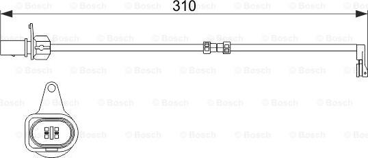 BOSCH 1 987 474 506 - Датчик передніх гальмівних колодок AUDI A6-A8 10- autozip.com.ua
