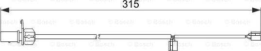 BOSCH 1 987 474 518 - Сигналізатор, знос гальмівних колодок autozip.com.ua