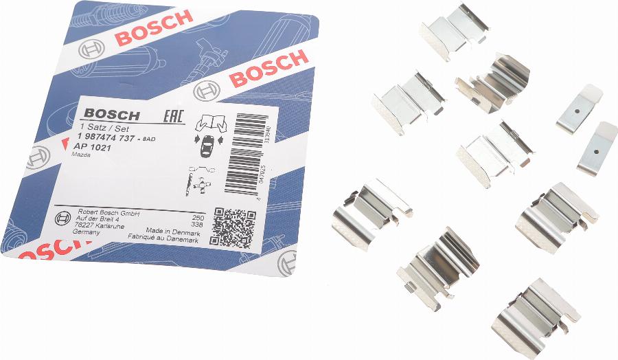 BOSCH 1 987 474 737 - Комплектуючі, колодки дискового гальма autozip.com.ua