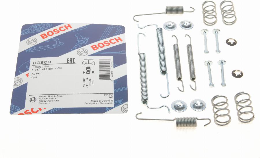 BOSCH 1 987 475 081 - Комплектуючі, барабанний гальмівний механізм autozip.com.ua