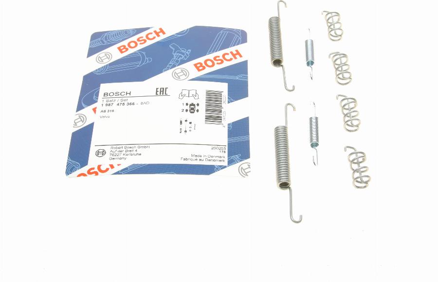 BOSCH 1 987 475 366 - Комплектуючі, гальмівна система autozip.com.ua