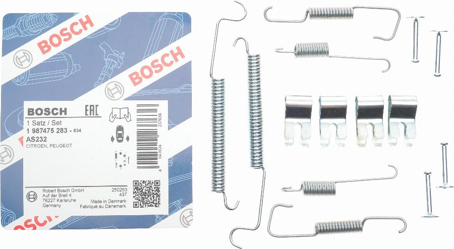 BOSCH 1 987 475 283 - Комплектуючі, барабанний гальмівний механізм autozip.com.ua