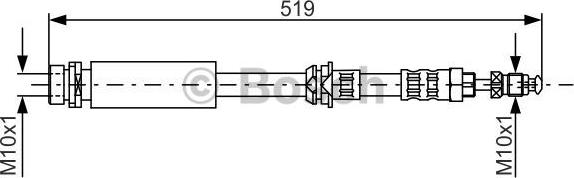 BOSCH 1 987 476 993 - Гальмівний шланг autozip.com.ua