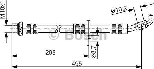 BOSCH 1 987 476 963 - Гальмівний шланг autozip.com.ua