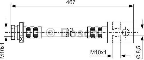 BOSCH 1 987 476 903 - Гальмівний шланг autozip.com.ua