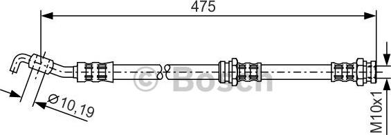 BOSCH 1 987 476 902 - Гальмівний шланг autozip.com.ua