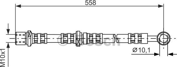 BOSCH 1 987 476 982 - Гальмівний шланг autozip.com.ua