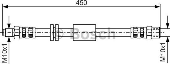 BOSCH 1 987 476 443 - Гальмівний шланг autozip.com.ua