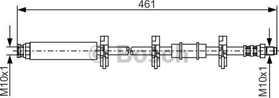 BOSCH 1 987 476 463 - Гальмівний шланг autozip.com.ua