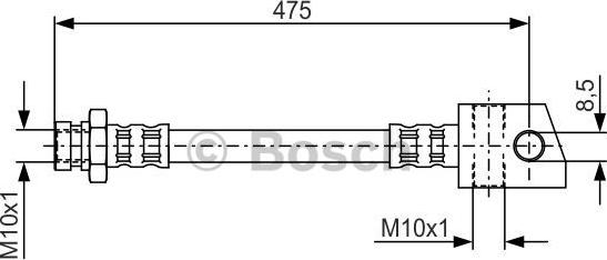 BOSCH 1 987 476 549 - Гальмівний шланг autozip.com.ua