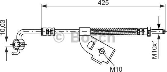 BOSCH 1 987 476 567 - Гальмівний шланг autozip.com.ua