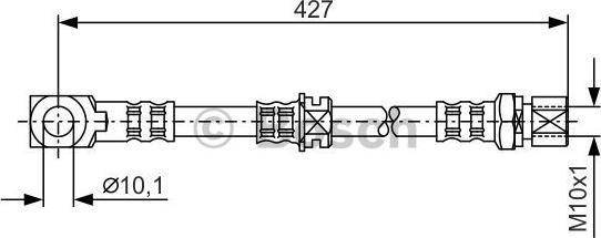 BOSCH 1 987 476 690 - Гальмівний шланг autozip.com.ua