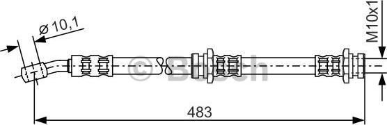 BOSCH 1 987 476 654 - Гальмівний шланг autozip.com.ua