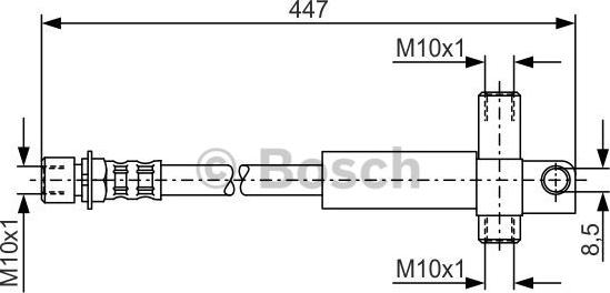 BOSCH 1 987 476 614 - Гальмівний шланг autozip.com.ua