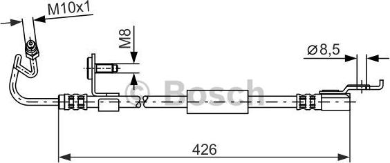 BOSCH 1 987 476 624 - Гальмівний шланг autozip.com.ua