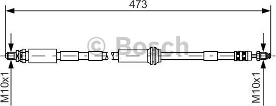 BOSCH 1 987 476 066 - Гальмівний шланг autozip.com.ua