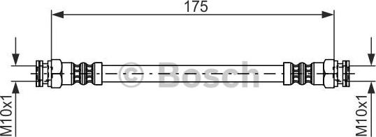 BOSCH 1 987 476 012 - Гальмівний шланг autozip.com.ua