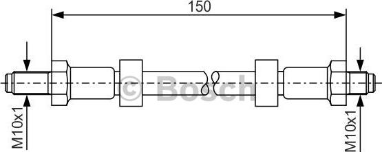 BOSCH 1 987 476 141 - Гальмівний шланг autozip.com.ua