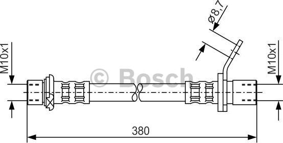 BOSCH 1 987 476 163 - Гальмівний шланг autozip.com.ua