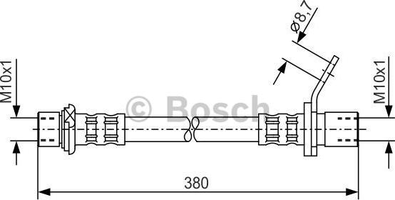 BOSCH 1 987 476 162 - Гальмівний шланг autozip.com.ua