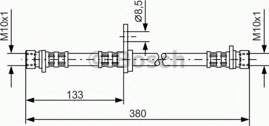 BOSCH 1987476109 - Гальмівний шланг autozip.com.ua