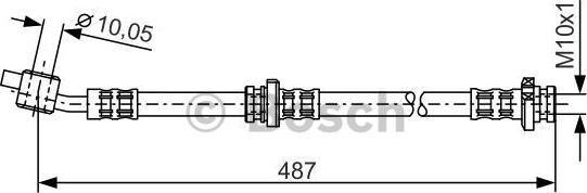 BOSCH 1 987 476 135 - Гальмівний шланг autozip.com.ua