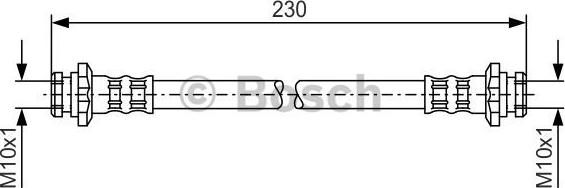 BOSCH 1 987 476 137 - Гальмівний шланг autozip.com.ua
