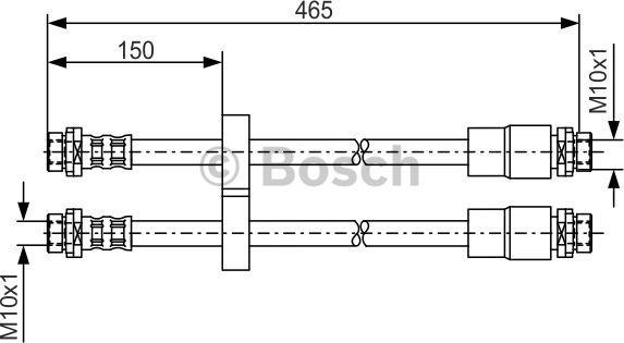 BOSCH 1 987 476 125 - Гальмівний шланг autozip.com.ua