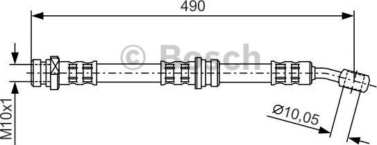 BOSCH 1 987 476 896 - Гальмівний шланг autozip.com.ua