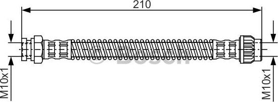 BOSCH 1 987 476 867 - Гальмівний шланг autozip.com.ua