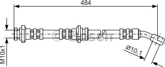 BOSCH 1 987 476 801 - Гальмівний шланг autozip.com.ua