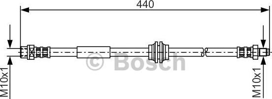 BOSCH 1 987 476 808 - Гальмівний шланг autozip.com.ua