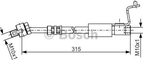 BOSCH 1 987 476 812 - Гальмівний шланг autozip.com.ua