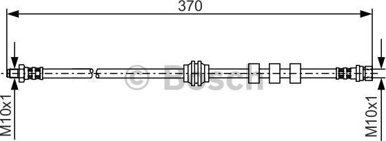 BOSCH 1 987 476 886 - Гальмівний шланг autozip.com.ua