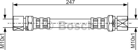 BOSCH 1 987 476 875 - Гальмівний шланг autozip.com.ua