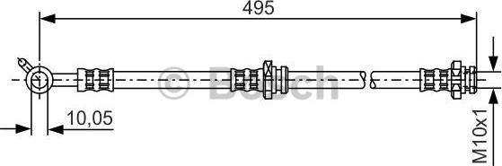 BOSCH 1 987 476 399 - Гальмівний шланг autozip.com.ua