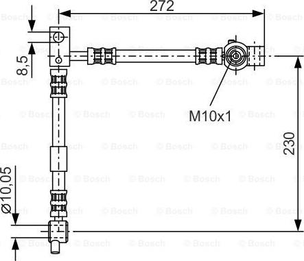 BOSCH 1 987 476 361 - Гальмівний шланг autozip.com.ua