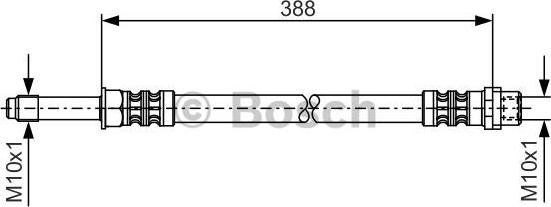 BOSCH 1 987 476 300 - Шланг тормозной MB Sprinter 3-t 95-06. 4-t 96-06 задн. пр-во Bosch autozip.com.ua
