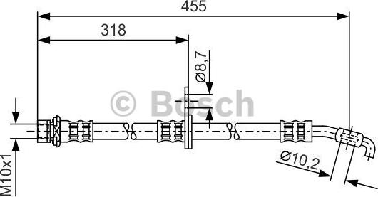 BOSCH 1 987 476 255 - Гальмівний шланг autozip.com.ua