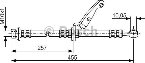 BOSCH 1 987 476 206 - Гальмівний шланг autozip.com.ua