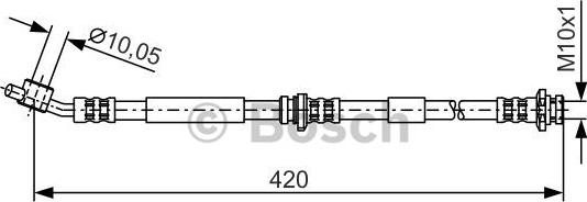 BOSCH 1 987 476 790 - Гальмівний шланг autozip.com.ua