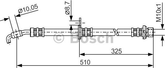 BOSCH 1 987 476 764 - Гальмівний шланг autozip.com.ua