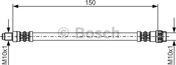 BOSCH 1 987 476 709 - Гальмівний шланг autozip.com.ua