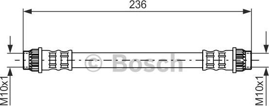 BOSCH 1 987 476 703 - Гальмівний шланг autozip.com.ua