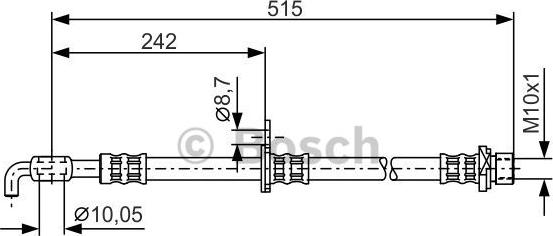 BOSCH 1 987 476 780 - Гальмівний шланг autozip.com.ua